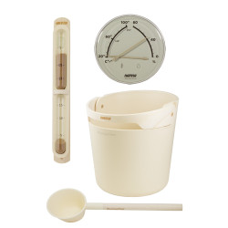 Juego de accesorios para sauna HARVIA Helmi, Ivory  Juego de accesorios para sauna HARVIA Helmi, Ivory