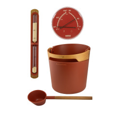 Juego de accesorios para sauna HARVIA Helmi, Terracota  Juego de accesorios para sauna HARVIA Helmi, Terracota