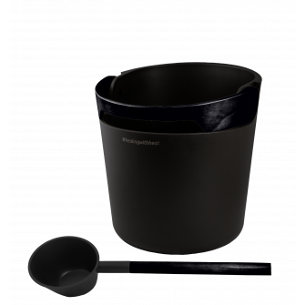 Juego de cubo y cucharón para sauna HARVIA Helmi, negro