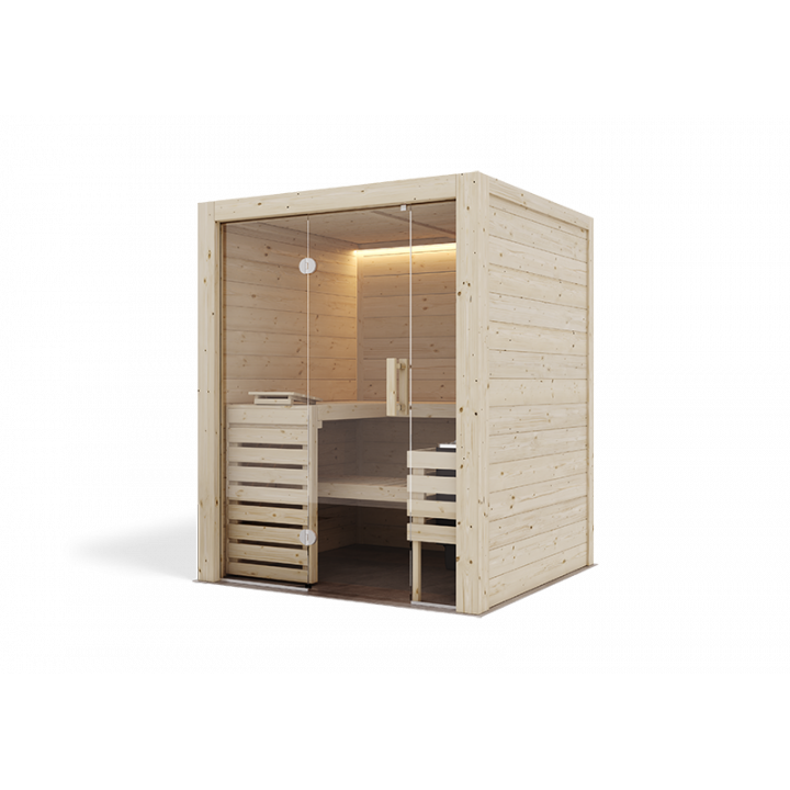 Bisagras Harvia Basic para puertas de sauna de cristal, de cristal a cristal, 2 unidades.