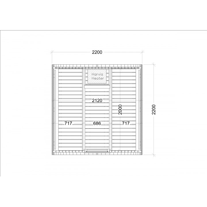 Casa de sauna - HARVIA Kaski 220-P