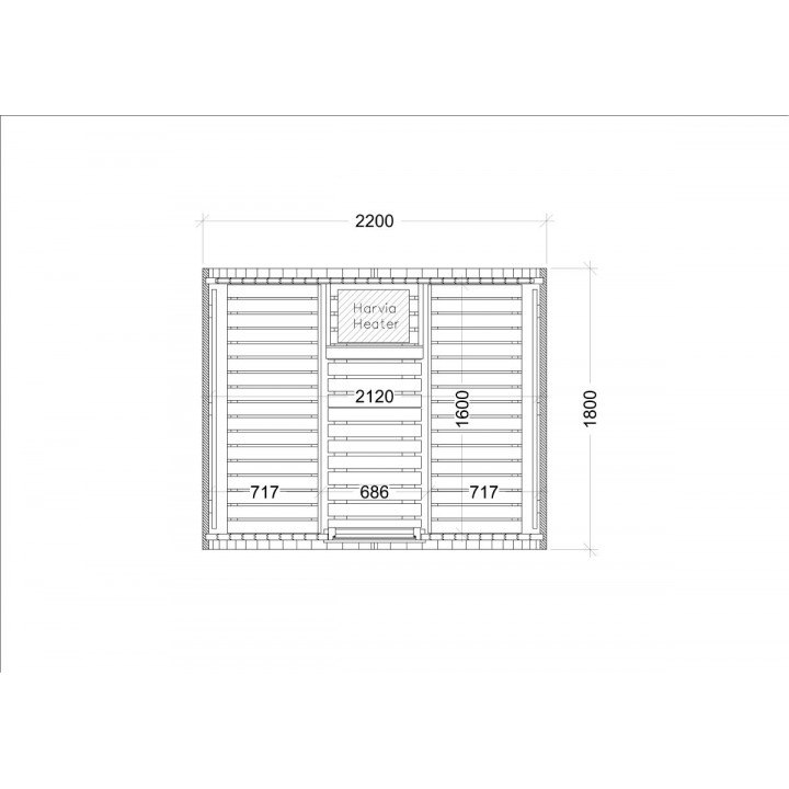 Casa de sauna - HARVIA Kaski 180-P