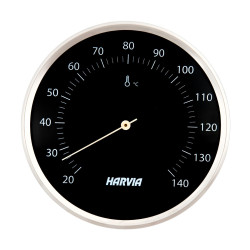 Termómetro para sauna HARVIA, redondo, negro, 160 mm de diámetro, SAC90200 