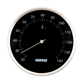 Termómetro para sauna HARVIA, redondo, negro, 160 mm de diámetro, SAC90200 