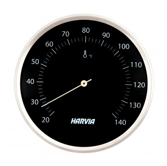 Termómetro para sauna HARVIA, redondo, negro, 160 mm de diámetro, SAC90200