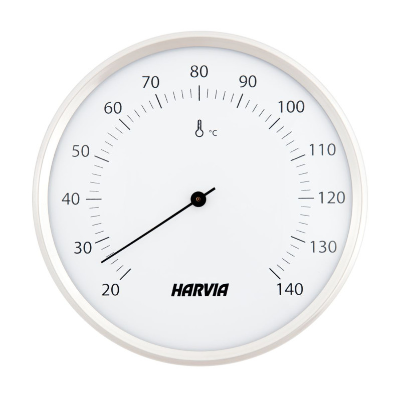 Termómetro para sauna HARVIA, redondo, blanco, 160 mm de diámetro, SAC90201