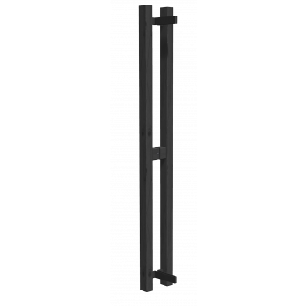 Manija de puerta vertical HARVIA, pintada en negro