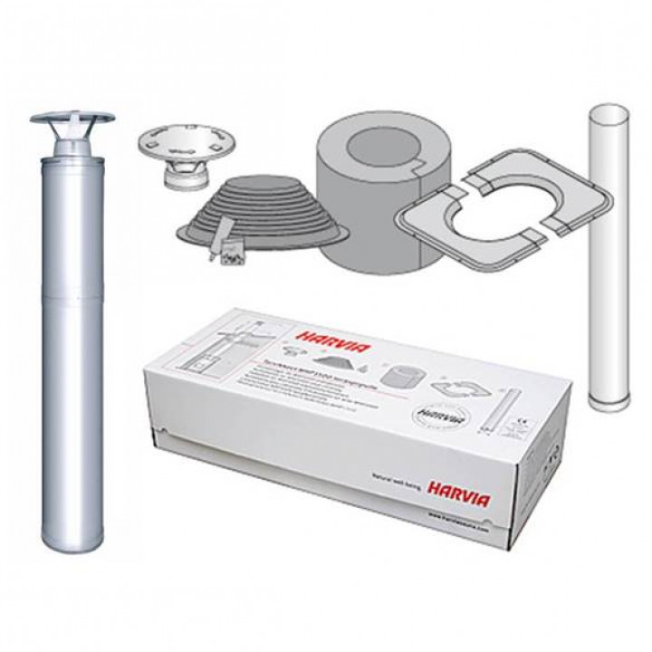 Conjunto de chimenea de acero con aislamiento - HARVIA