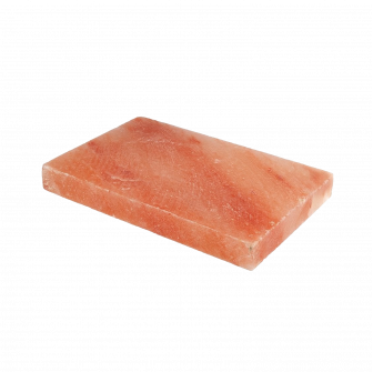 Ladrillo de sal del Himalaya con superficie lisa de 300 × 200 × 38 mm.
