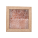 Lámpara de sal del Himalaya sin iluminación, madera de abachi - 0
