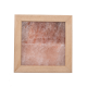 Lámpara de sal del Himalaya sin iluminación, madera de abachi.