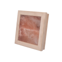 Lámpara LED de sal del Himalaya, madera de tilo - 1