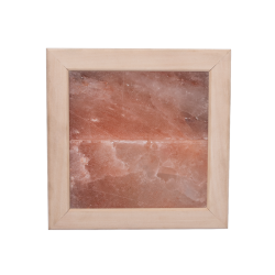 Lámpara de sal del Himalaya sin iluminación, madera de tilo 