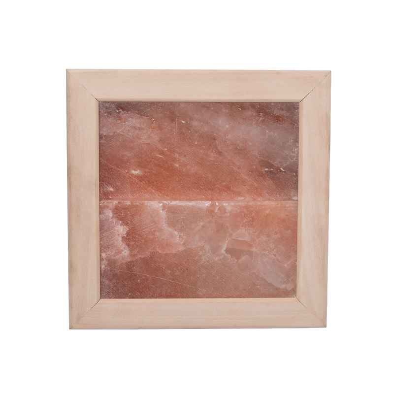 Lámpara de sal del Himalaya sin iluminación, madera de tilo