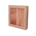 Lámpara LED de sal del Himalaya, madera de aliso negro - 2