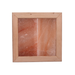 Lámpara de sal del Himalaya sin iluminación, madera de aliso negro 
