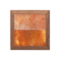 Lámpara LED de sal del Himalaya, madera de cedro - 0
