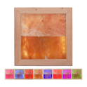 Lámpara LED RGB de sal del Himalaya, madera de aliso negro - 0