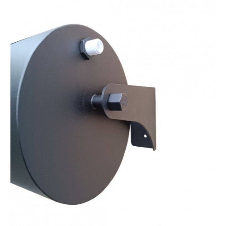 Cubo vertedor horizontal 15 l, acero inoxidable, negro