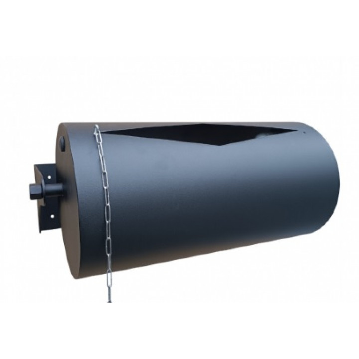 Cubo vertedor horizontal 15 l, acero inoxidable, negro