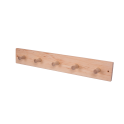 Percha de madera de aliso con 5 ganchos - 0