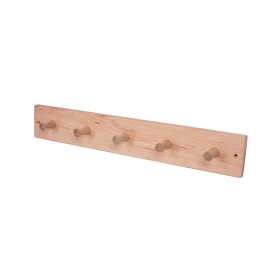 Percha de madera de aliso con 5 ganchos 