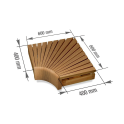 Módulo de esquina para bancos de sauna modulares - 10