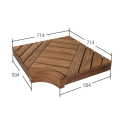 Módulo de esquina para bancos de sauna modulares, pino - 6