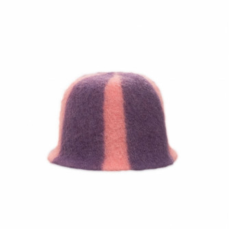 Gorro de sauna: rayas, morado y rosa