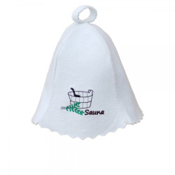 Gorro de sauna - SAUNA con bañera blanca y pala 