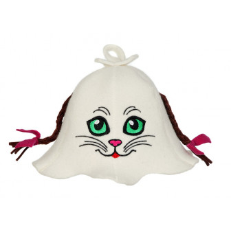 Gorro de sauna - Gato con coletas