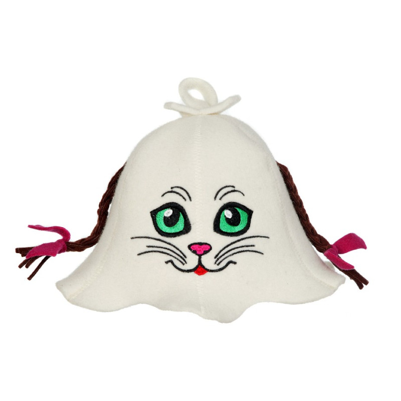 Gorro de sauna - Gato con coletas