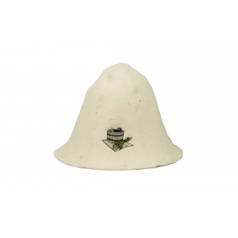 Gorro de sauna - BUCKET AND SAUNA WHISKY, blanco