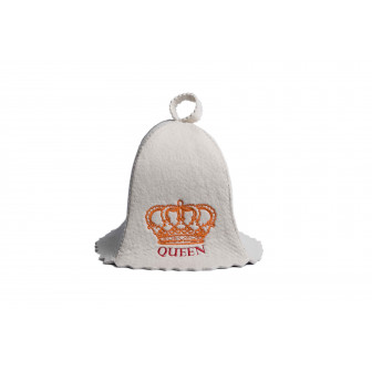 Gorro de sauna - QUEEN, blanco
