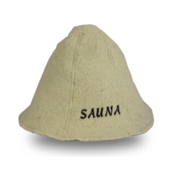 Gorro de sauna - SAUNA, blanco, lana  Gorro de sauna - SAUNA, blanco, lana