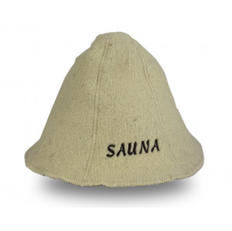 Gorro de sauna - SAUNA, blanco, lana
