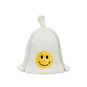 Gorro de sauna - sonrisa, blanco