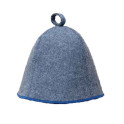 Gorro de sauna - Gris con raya azul - 0