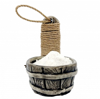 Recipiente cerámico para sal de sauna - barril 200 ml