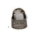 Recipiente de cerámica para sal de sauna - oscuro 250 ml - 1