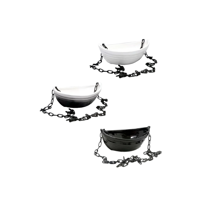 Recipiente de cerámica para aromas - barco con cadena