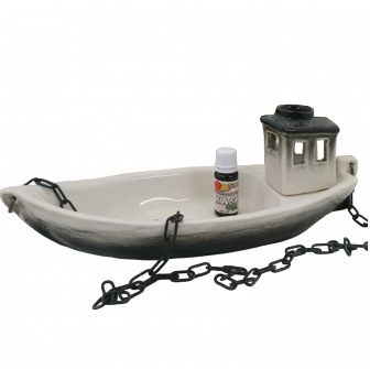 Recipiente de cerámica para aromas - barco con aroma