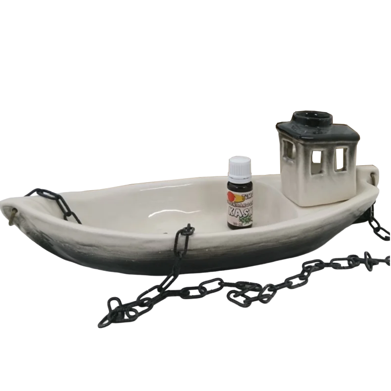 Recipiente de cerámica para aromas - barco con aroma