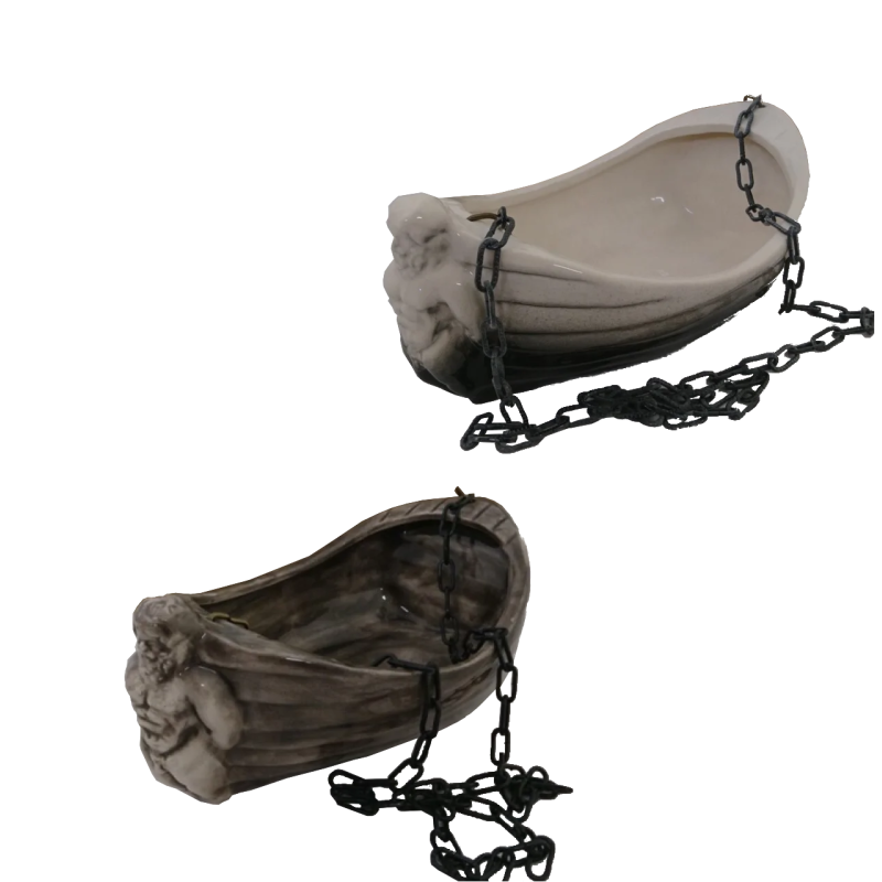 Recipiente de cerámica para aromas - barco con Poseidón