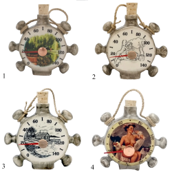 Termómetro de sauna de cerámica - timón de barco  Termómetro de sauna de cerámica - timón de barco