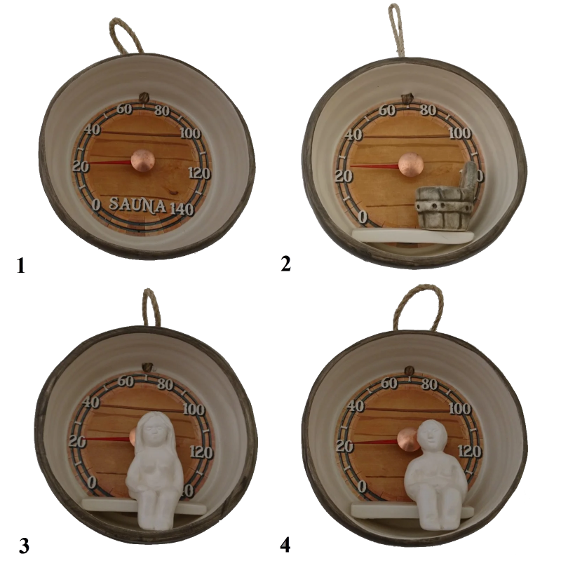 Termómetro de sauna de cerámica - barril