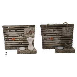 Termómetro de sauna de cerámica - con vela 