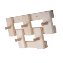 Percha de madera de tilo con 5 ganchos - 1