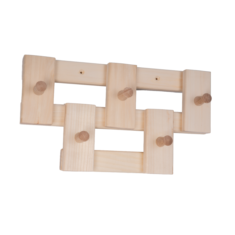 Percha de madera de tilo con 5 ganchos