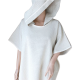 Poncho toalla de lino con capucha